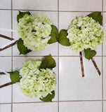 3 Artificial Hydrangea Silk Flower Flower Arrangements Good Condition Hydrangea