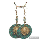 Lovely Bohemian Dangle Sunflower Earrings Sunflower