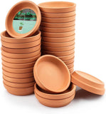 2 Inch Terracotta Plant Saucer Pots Tray - 32 Pcs Mini Planter Saucers for Indoo Garden Plants