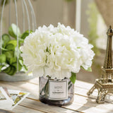 Moomass Artificial Hydrangea and Glass vase Decoration Ins Style Artificial F... Hydrangea