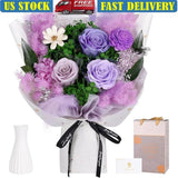 Eternal Rose Bouquet Gift Box Low Maintenance Allergy Safe Flowers Decor New Hydrangea