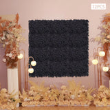 60*40cm 12 PCS Black Artificial Floral Backdrop Handmade Flower Wall Panel Hydrangea