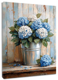 Green Leaf Blue Hydrangea Flower AbstractÊWallÊArtÊforÊBathroomÊLivingÊRoom Hydrangea