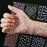 10 Sheets Nail Art Sticker Decal Daisy Flower Lace Butterfly Slider Manicure NH9 Daisies