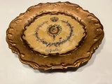 Helianthus Sunflower Decorative Plate  Signed K. White 10 3/4" X 8.5"L BOTANICAL Sunflower