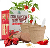 Carolina Reaper & Ghost Pepper Grow Kit - All in One Starter Grow Kit Garden Plants