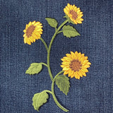 Extra Large Sunflower Applique Patch - Embroidered Flower Badge 6.5" (Iron On) Sunflower