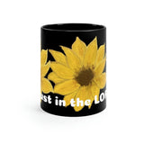 Jesus mug sunflower flower gift her mom faith teatime coffee mug 11oz Black Mug Sunflower