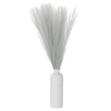 30PCS Faux Pampas Grass Decor, 24"/61cm Artificial Fluffy Grass Stems, Grey Pampas Grass