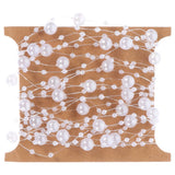 2 Rolls White Pearl Strings Garland Beads Wreath for Wedding Bouquet Crafts Bouquet