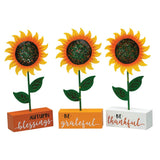 Fall Sentiment Sunflowers, Set of 3 by Holiday Peak Sunflower