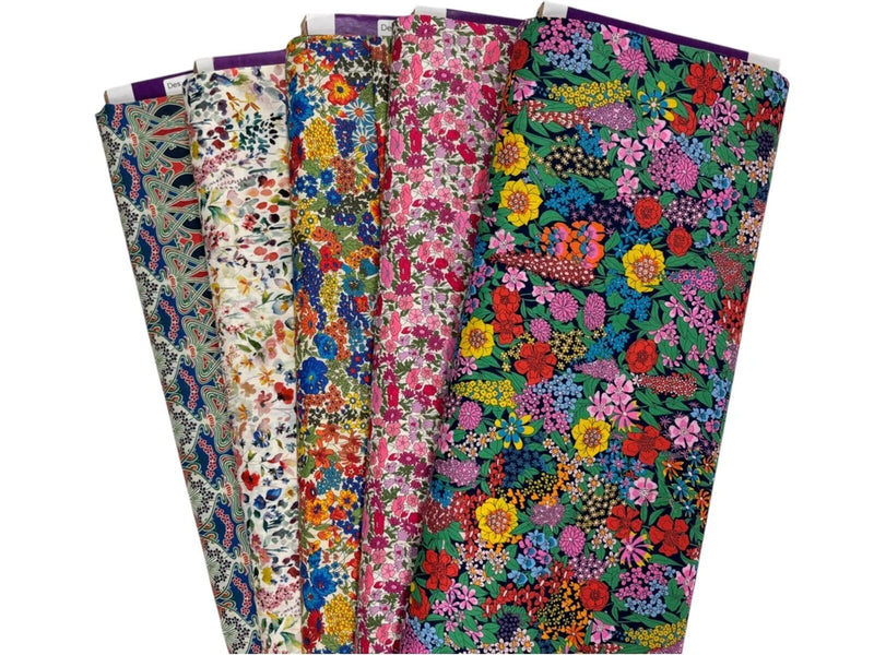 Liberty Tana Lawn Fabric Floral Luxurious Smooth  London Dressmaking Material Flowering Plants