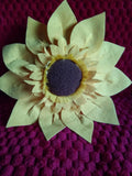 12" diameter yellow 3-D sunflower decor pillow Sunflower