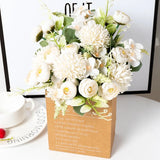 Nordic Artificial Peony Flowers Ornament For Home Garden / Wedding Flower Decor Hydrangea