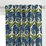 Vintage Pom Pom Flower Hydrangea Flowers Printed Set Of 2 Pic Curtain Hydrangea
