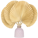 8 Pieces Dried Palm Leaves Artificial Plastic Dried Palm Fans Boho Flowers Ca... Pampas Grass