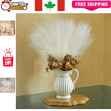 Versatile 6pc Faux Pampas Grass Decor - 17.7 Inch Bohemian Style Arrangement Pampas Grass
