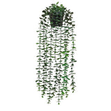 Ivy Leaf Artificial Rattan Lifelike Plastic Bonsai Hanging Vine Potted Green Plant