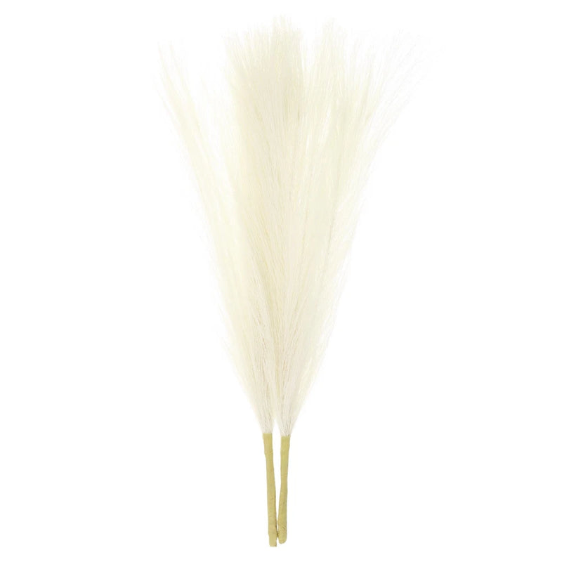 2pcs Faux Pampas Grass 17 Inch 10 Stem Artificial Grass for Cream Pampas Grass