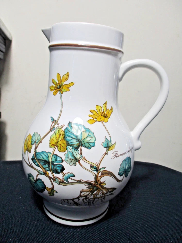 Villeroy & Boch Botanica Ranunculus Ficaria 32oz Pitcher Carafe Ranunculus
