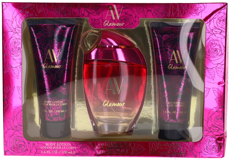 Glamour Charming By AV For Women Set: EDP+BL+Shower Gel 3.0+3.4+3.4 Shopworn New EDP