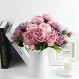 1 Bundle Silk Peony Bouquet Home Decoration Accessories Wedding Party Scrapbook Bouquet