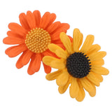 2 Pcs Enamel Sunflower Brooch Jewelry Clothing Decor for Clothes Sunflower