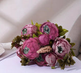 NEW Artificial Bouquet Of Purple Peonies__BENEFITS AMERICAN HEART ASSOCIATION__ Peony