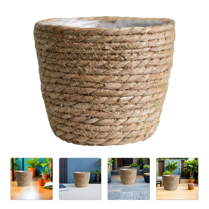 Woven Basket Plant Holder Straw Baskets for Plants Garden Planter Pots Flower Garden Plants