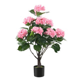 Romantic Season 38" Artificial Hydrangea Tree in Pot, Faux Potted Silk Hydran... Hydrangea