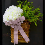 Hydrangea Wreath for Front Door - 18" Spring Summer Artificial Farmhouse Floral Hydrangea