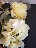 Unusual yellow artificial peony and hydrangea for wreath making or arrangements Peony