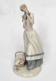 9.5" Vintage 1983 Franklin Mint Cecilia The Carnation Maiden Figurine, Spain Carnation