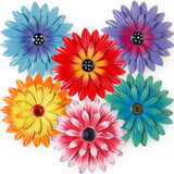 6 Pcs Metal Flower Wall Art Decor 8 Inch Sunflower Wall Decorations Hanging O... Sunflower