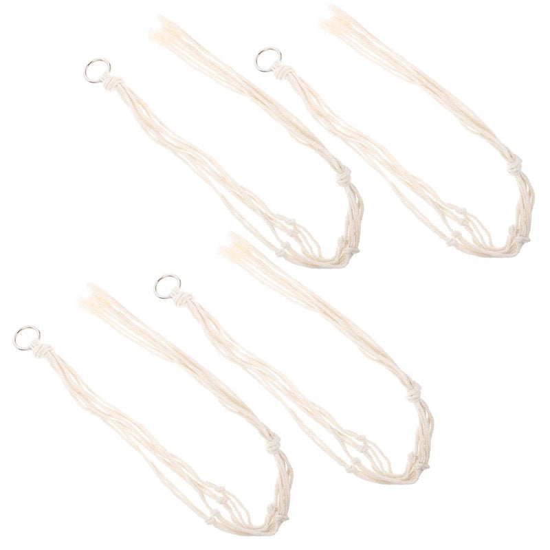 4 Pcs Garden Plant Display Hanging Flower Pot Rack Macrame Hanger Indoor Garden Plants