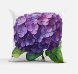 Purple Hydrangea Throw Pillow | Cottagecore Decor | 14