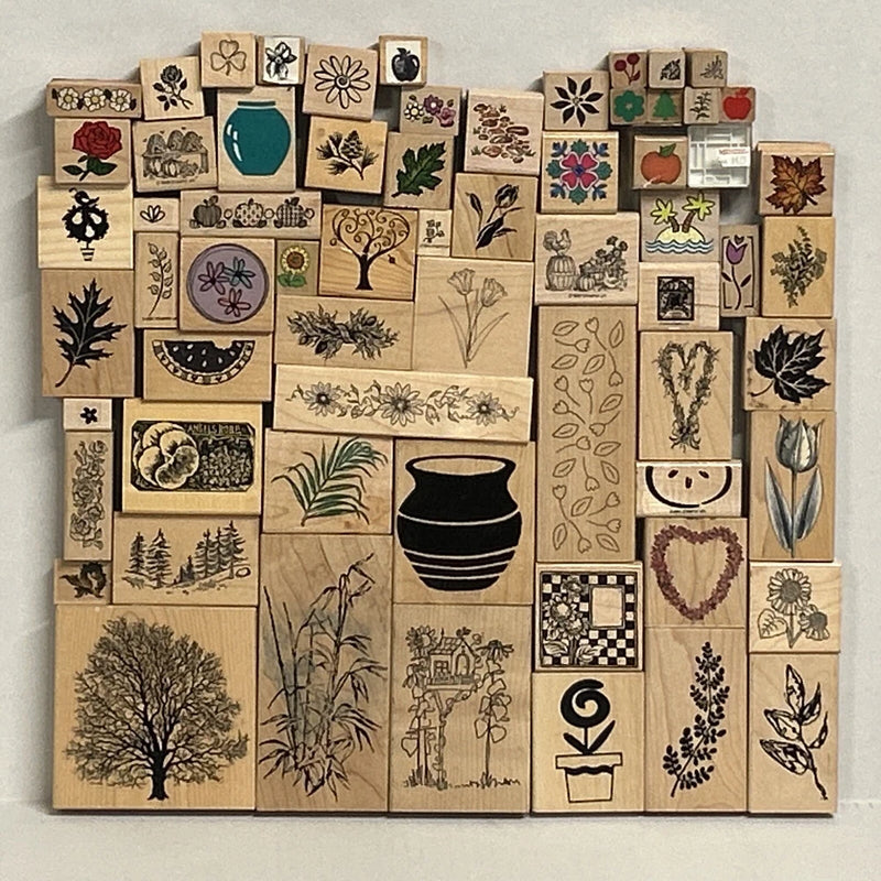 You Pick Rubber Stamps Flowers Plants Nature Landscapes Garden Leaves Lot Sunflower