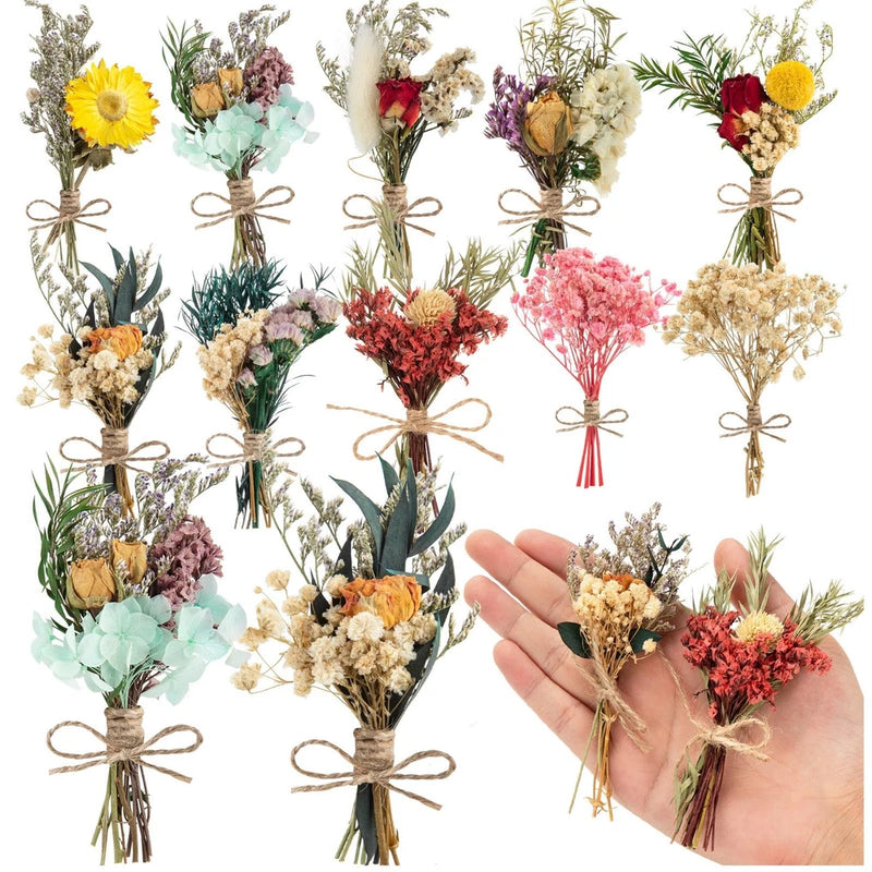 10 PCS Dried Flowers For Crafts Mini Dried Flowers Bouquet Bulk For Vase DIY Dried Flower