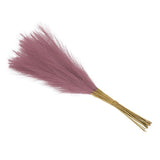 Faux Pampas Grass Fake Pampas Grass Decor, 21"/55cm / Light Purple / 15 Pcs Pampas Grass