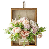 Rustic Wood Wall Decor with Hydrangea Flowers Ð Farmhouse Floral Wall Art for... Hydrangea