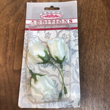 2 Packages Of Add-on-Blooms Bridal Additions Rosebud Blooms Ivory Bouquet