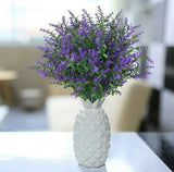 8Bundles Artificial Plants Flowers Fake Outdoor Plastic Faux UV Resistant Decor Bouquet
