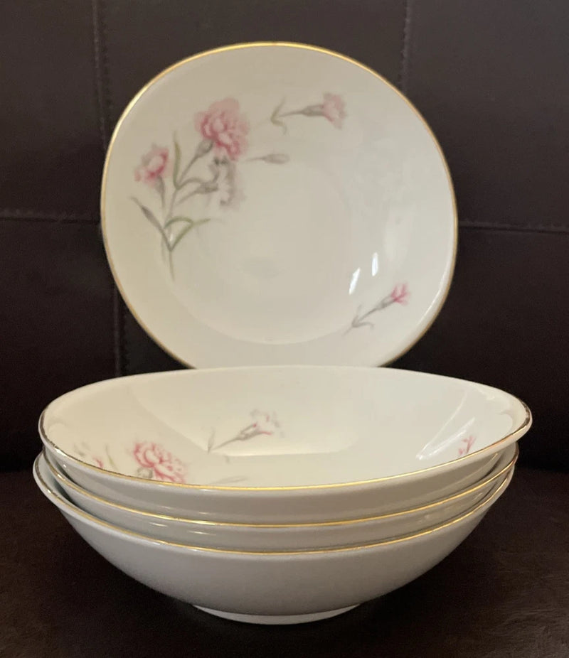 Set of 4 Royal Court Carnation Bowls 6 1/2Ó Japan Carnation