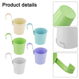 5pcs Metal Hanging Flower Pots for Garden For Fence Balcony with Hooks Garden Plants
