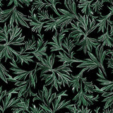 Winterberry Floral cotton quilt fabric Benartex 14016P12B Winter Leaves Black Flowering Plants