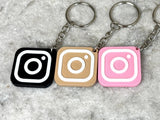 NFC Instagram Logo Keytag , Programmable Digital Business Card , NFC Keychain Roses
