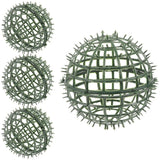 4 Pcs Indoor Plant Ball Cage Grass Shelf Topiary Frame Faux Rack Green Plant