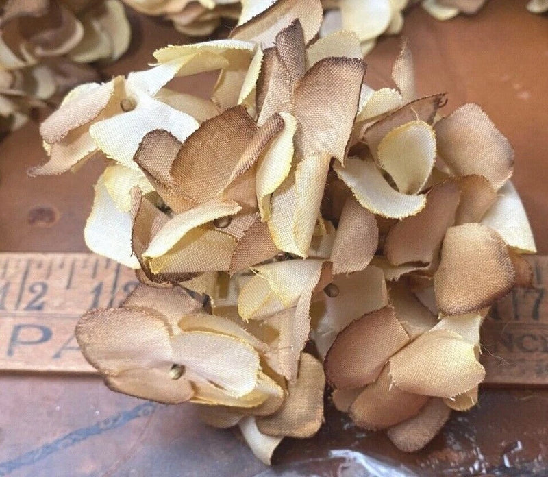 vintage hydrangea cotton flowers cornflower 1 bouquet made in USA Hydrangea