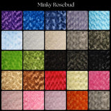 Rosebud Minky Fabric by the Yard Ð Soft 60Ó Wide Plush Cloth for Throws & Pillow Flowering Plants