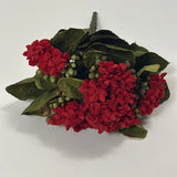 Artificial Red Flower Pick Bundle Floral Stem with Leaves Ð 9Ó Stem Ð Home decor Hydrangea
